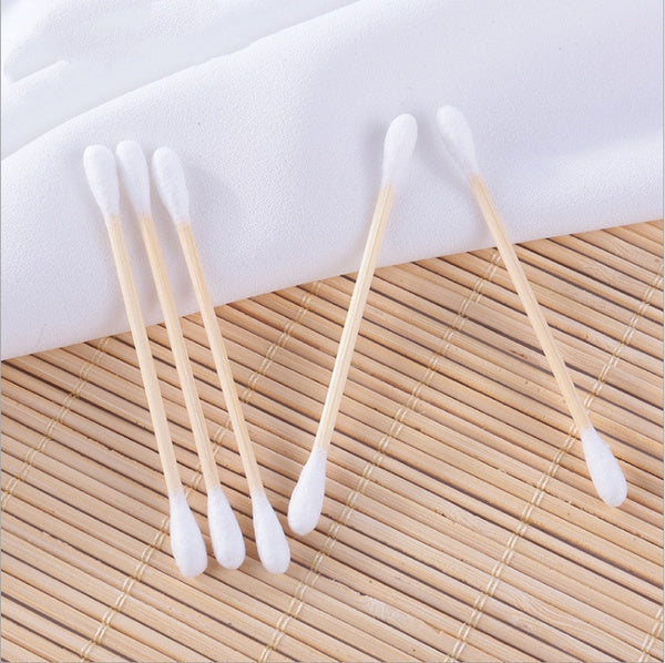 1466 Cotton Swabs With Wooden Sticks Biodegradable Cotton Buds freeshipping - DeoDap