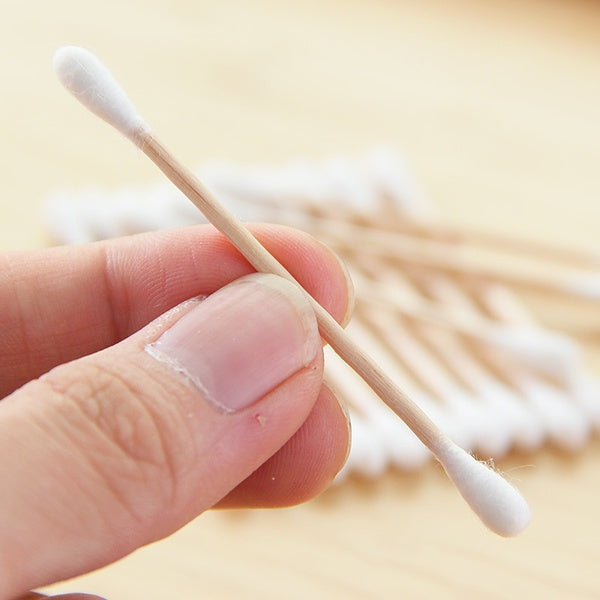 1466 Cotton Swabs With Wooden Sticks Biodegradable Cotton Buds freeshipping - DeoDap