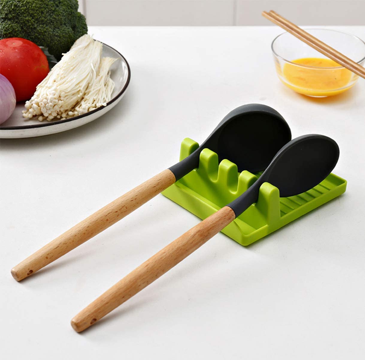 2121 Multi-Functional Spatula Holder/Rest for Kitchen Utensils (Parrot colour) DeoDap