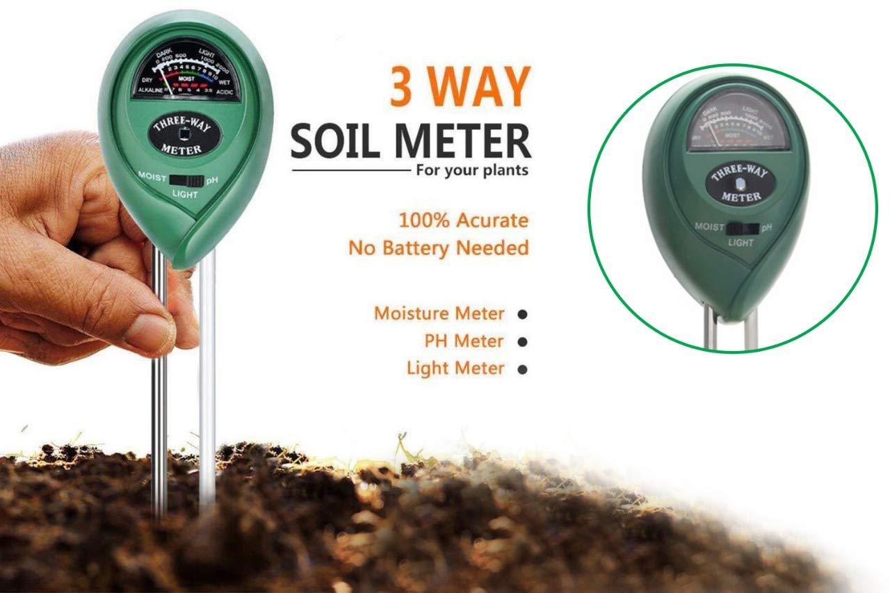 0473 Soil Tester 3-in-1 Plant Moisture Sensor (Green) DeoDap