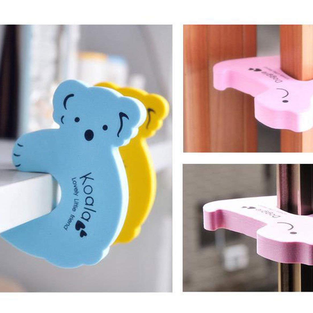 6039A  Animal Shape Door Stopper Lock Safety Guard, Kids Safety and Protection Finger Pich Door Guard, Baby Safety Cute Animal Security Door Stopper (1pc)