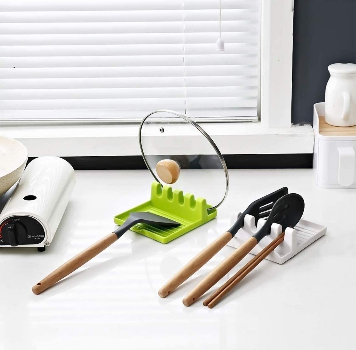 2121 Multi-Functional Spatula Holder/Rest for Kitchen Utensils (Parrot colour) DeoDap