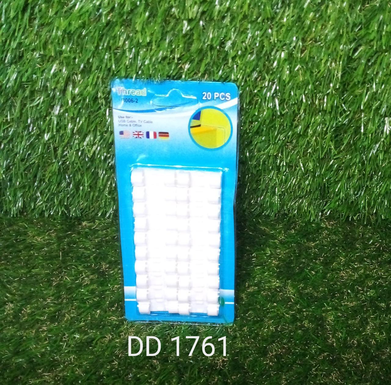 1761 Self Adhesive Cable Clips Wire Manage Holder Sticky Mount-Round Plastic Cable Cord DeoDap