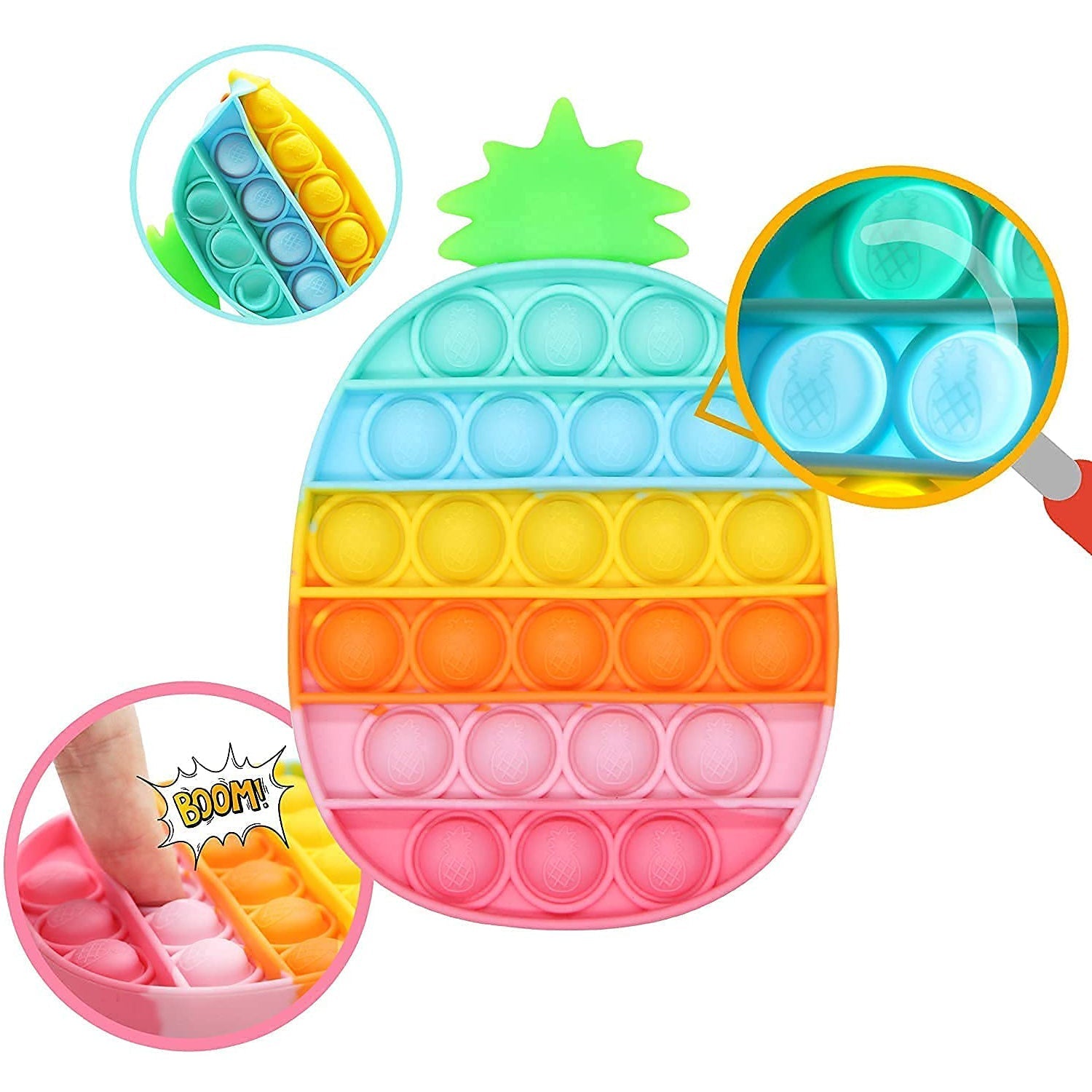 4876 Pineapple Push Pop Bubble Fidget Sensory Toy DeoDap