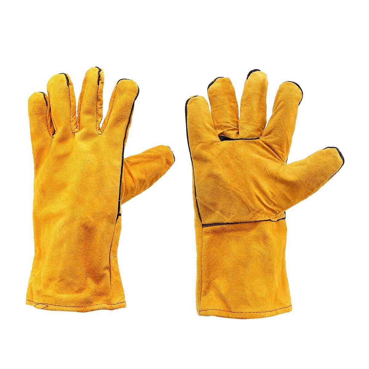 0716 Protective Durable Heat Resistant Welding Gloves DeoDap