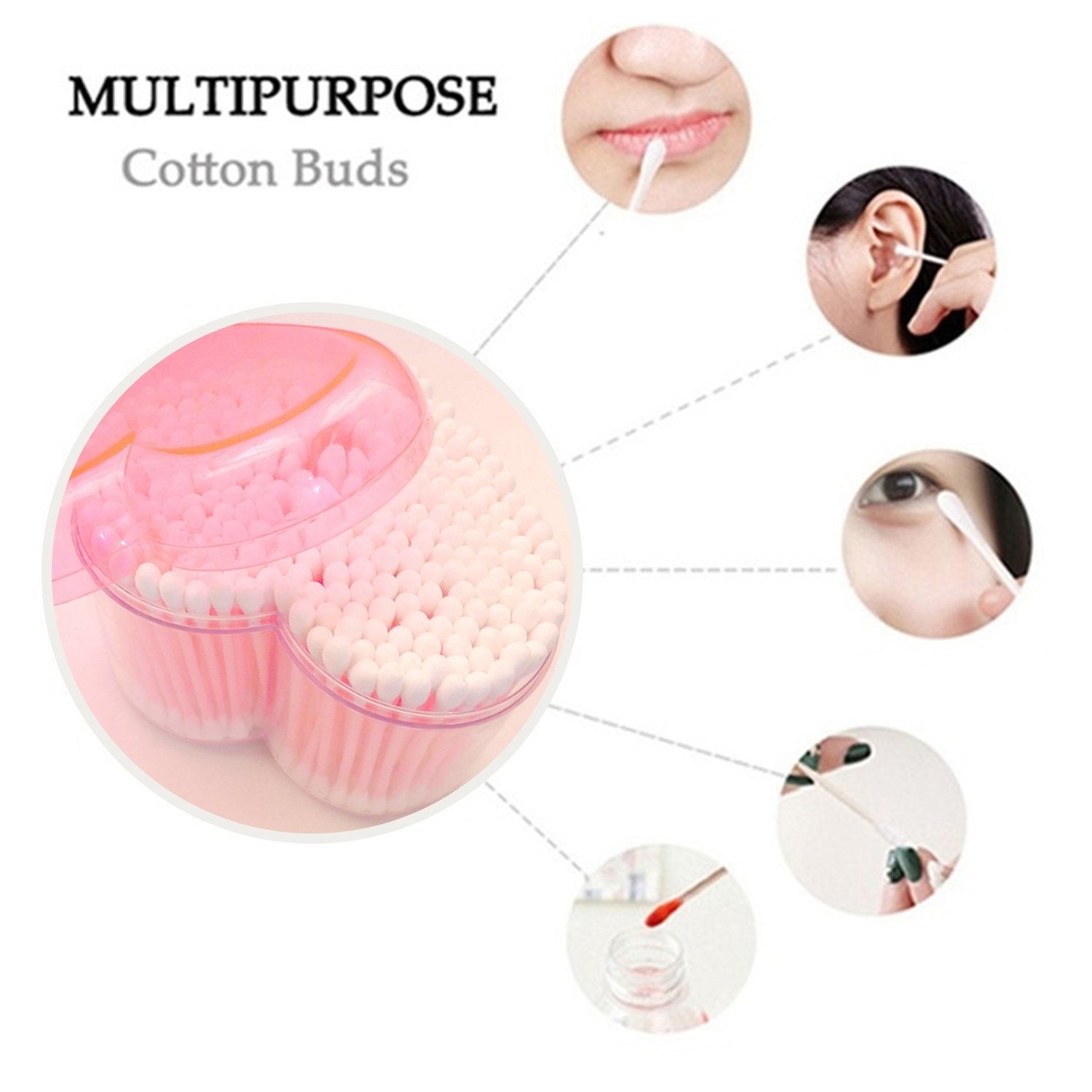 6434 COTTON BUDS FOR EAR CLEANING, SOFT AND NATURAL COTTON SWABS (pack of 30Pc) DeoDap