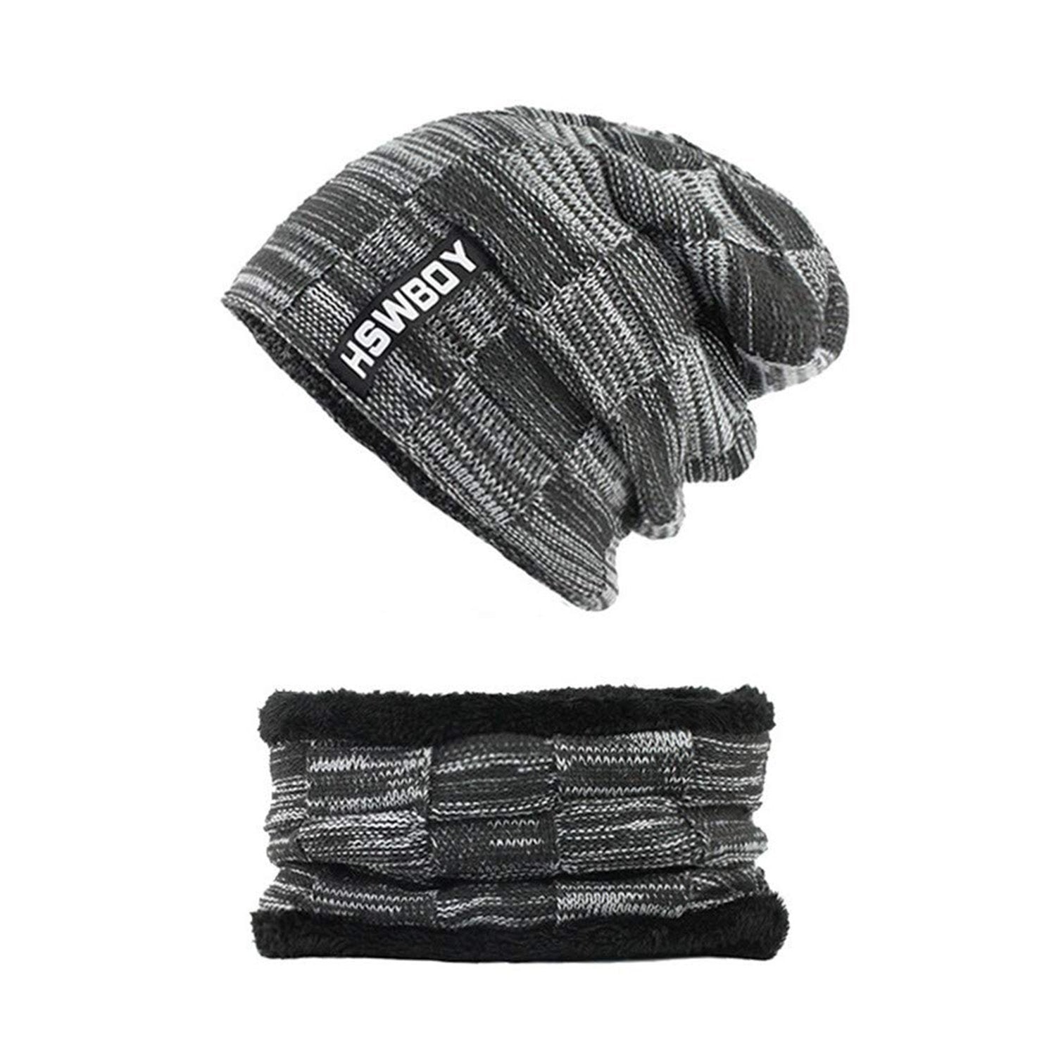 6066 Ultra Soft Unisex Woollen Beanie Cap Plus Muffler Scarf freeshipping - DeoDap