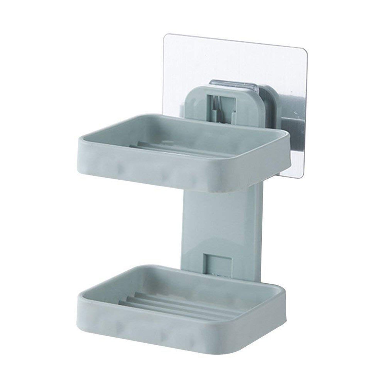 4762  Plastic Double Layer - Soap Stand, Holder, Wall Soap Box Dispenser Tray Deodap