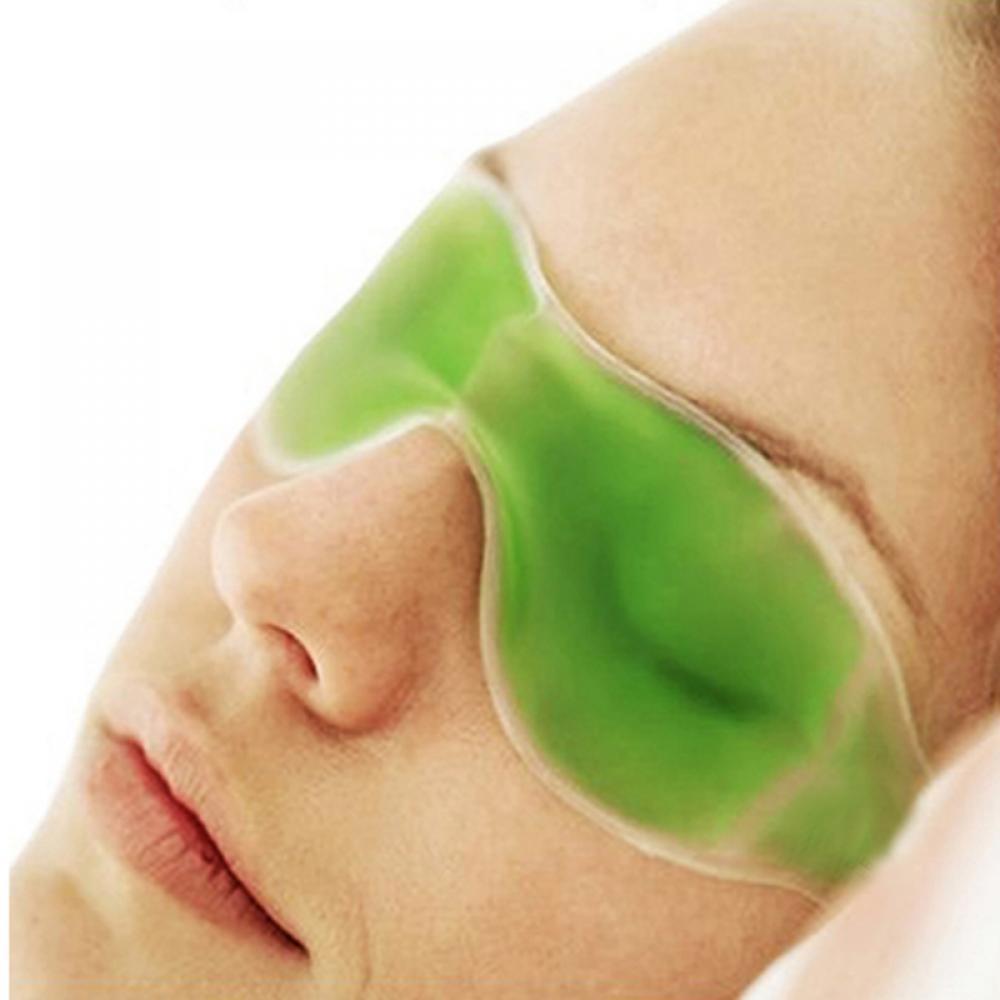 0403 Cold Eye Mask with Stick-on Straps (Green) DeoDap