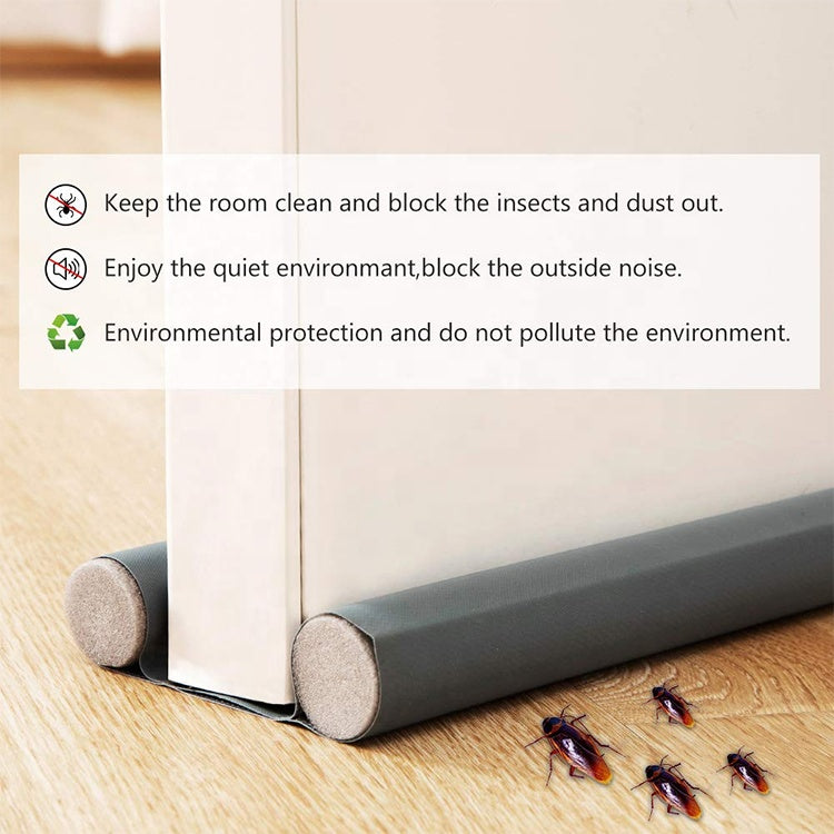 1702 Grey Twin Door Draft Stopper/Guard Protector for Doors and Windows DeoDap