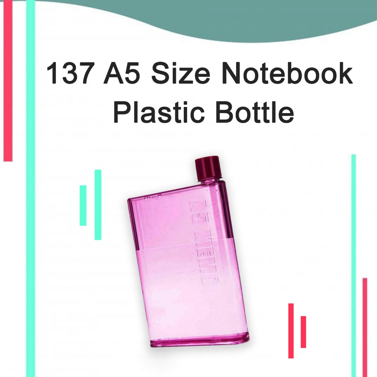 0137 A5 Size Notebook Plastic Bottle (Any color) DeoDap