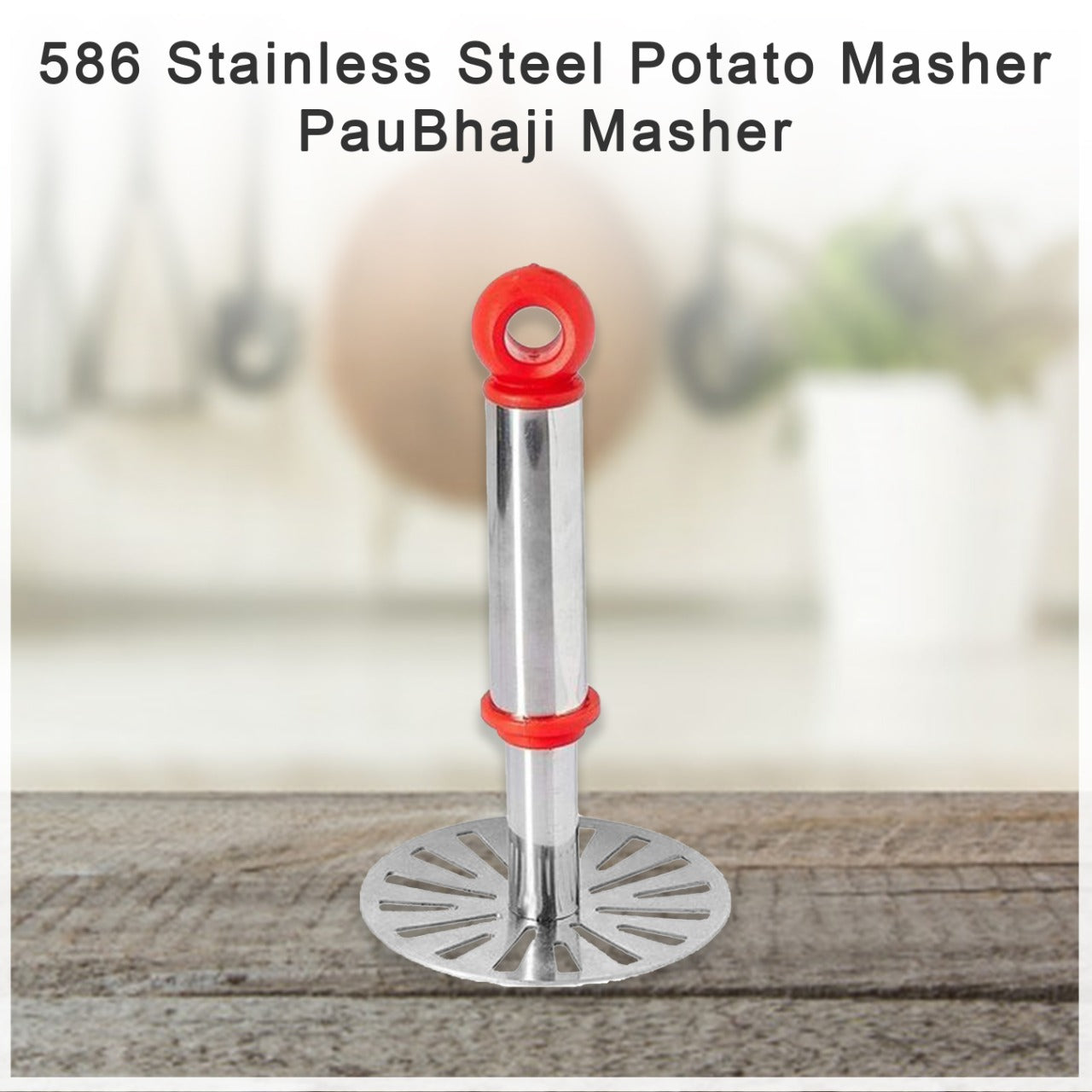 0586 Stainless Steel Potato Masher, PauBhaji Masher DeoDap