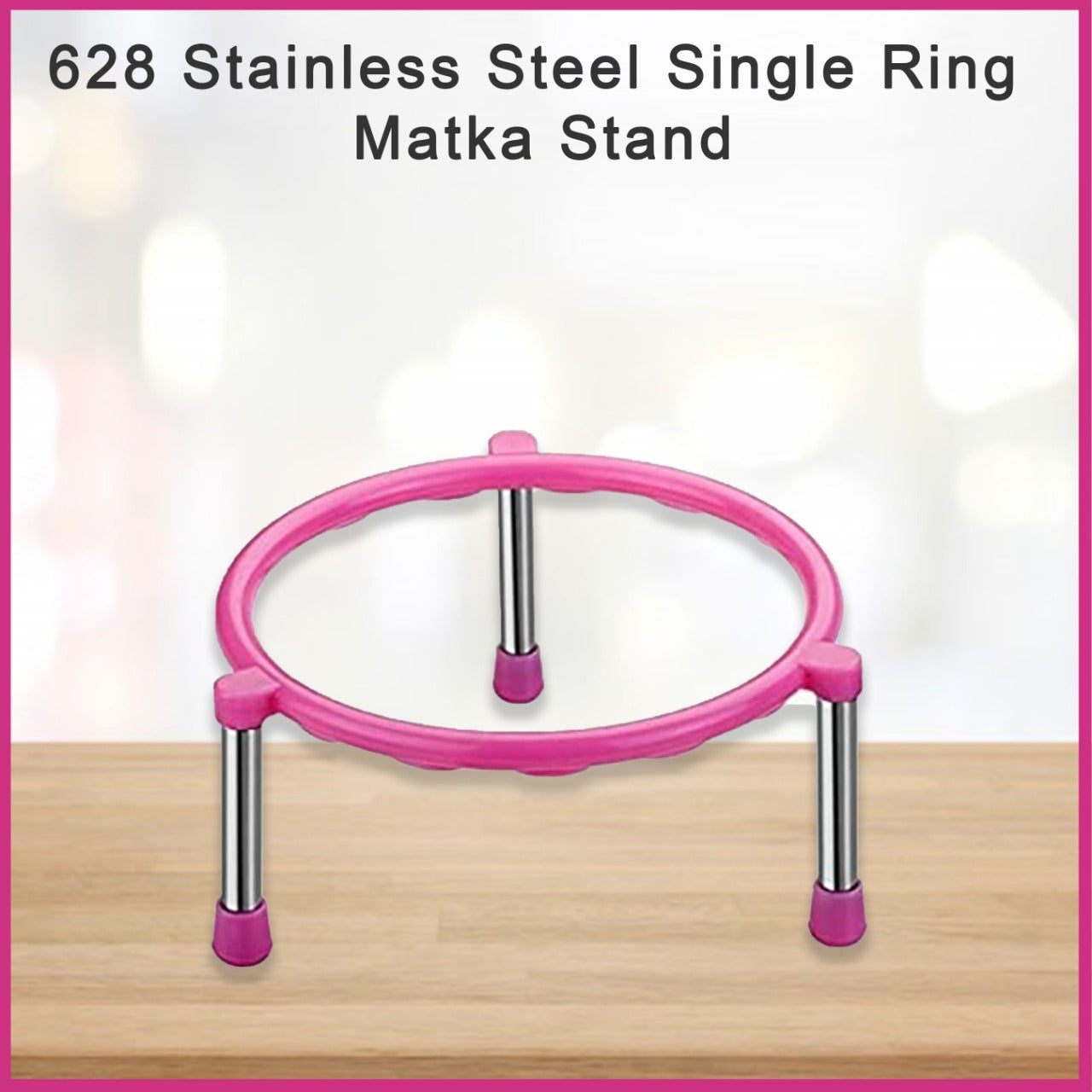 0628 Stainless Steel Single Ring Matka Stand DeoDap