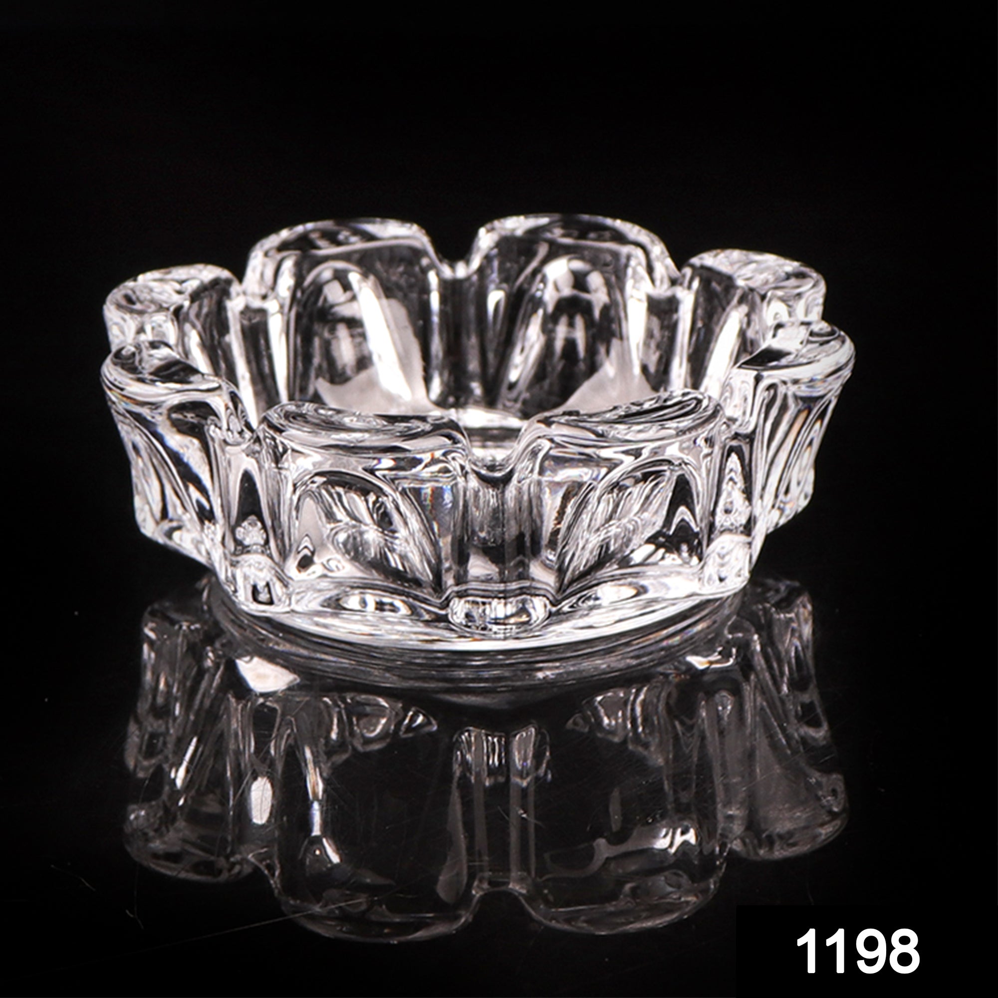 1198 Crystal Quality Glass Ash Tray DeoDap