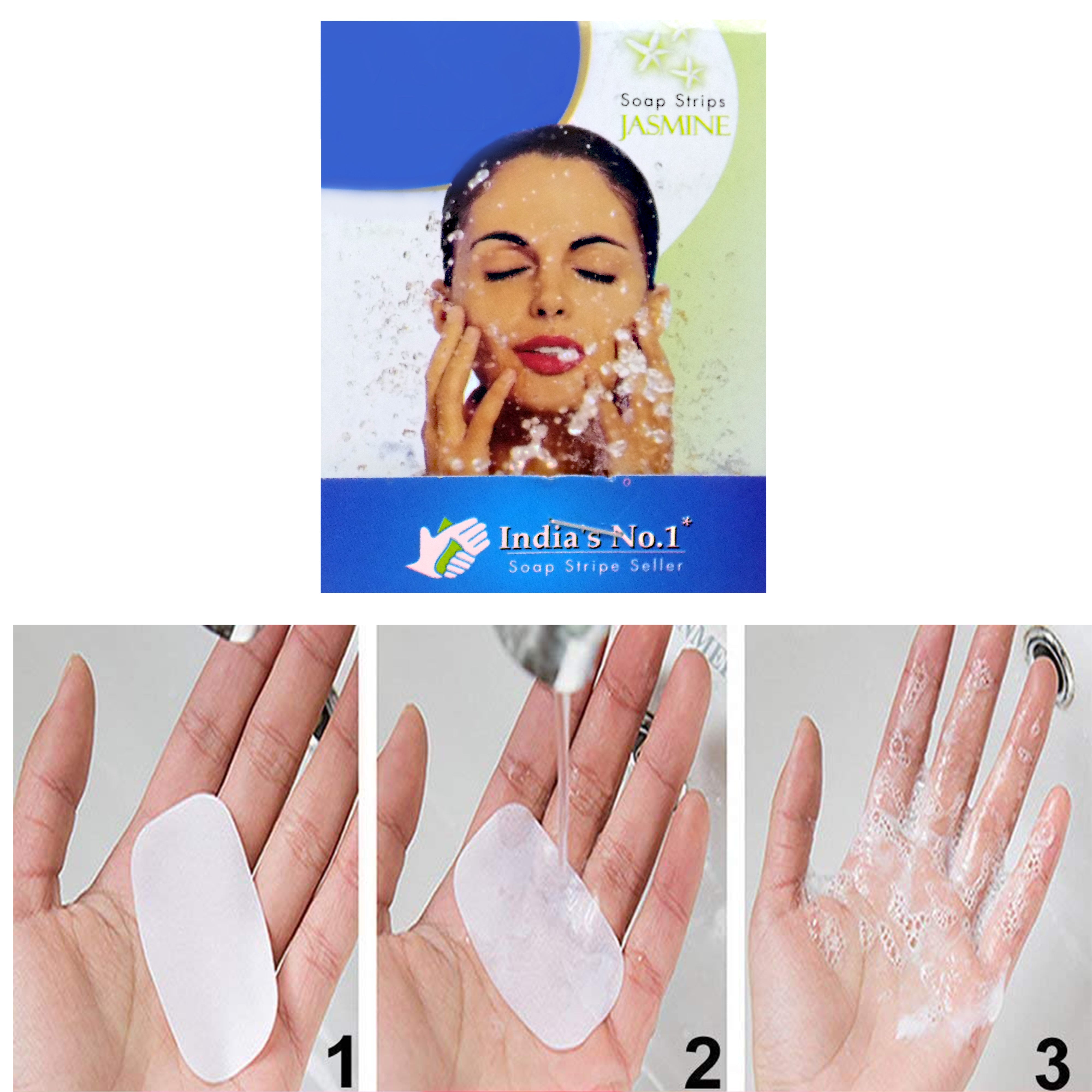 1311 Fresh Paper Soap Strips Traveling Hand Wash with Jasmine Fragrance (100 paper soap strips) DeoDap