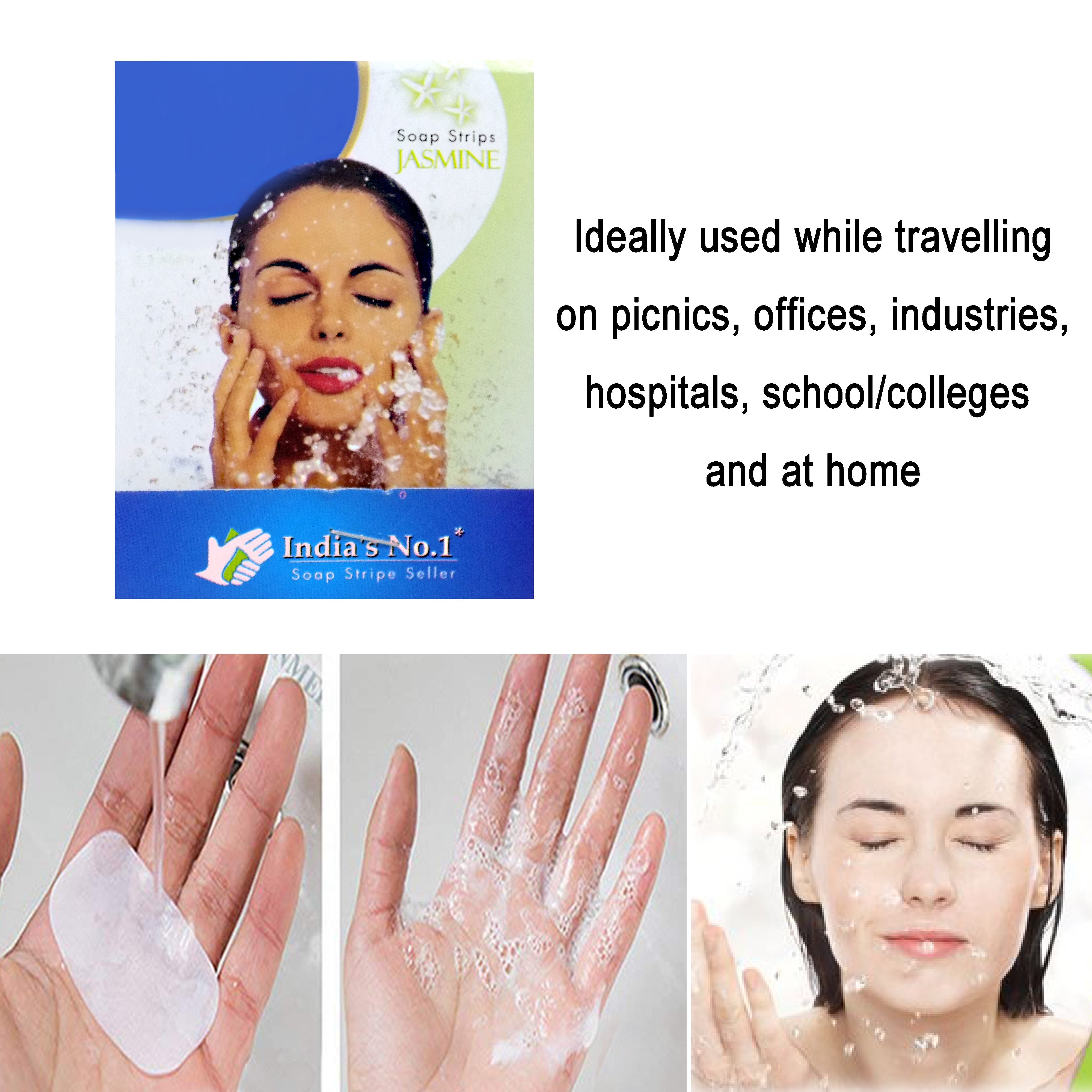 1311 Fresh Paper Soap Strips Traveling Hand Wash with Jasmine Fragrance (100 paper soap strips) DeoDap