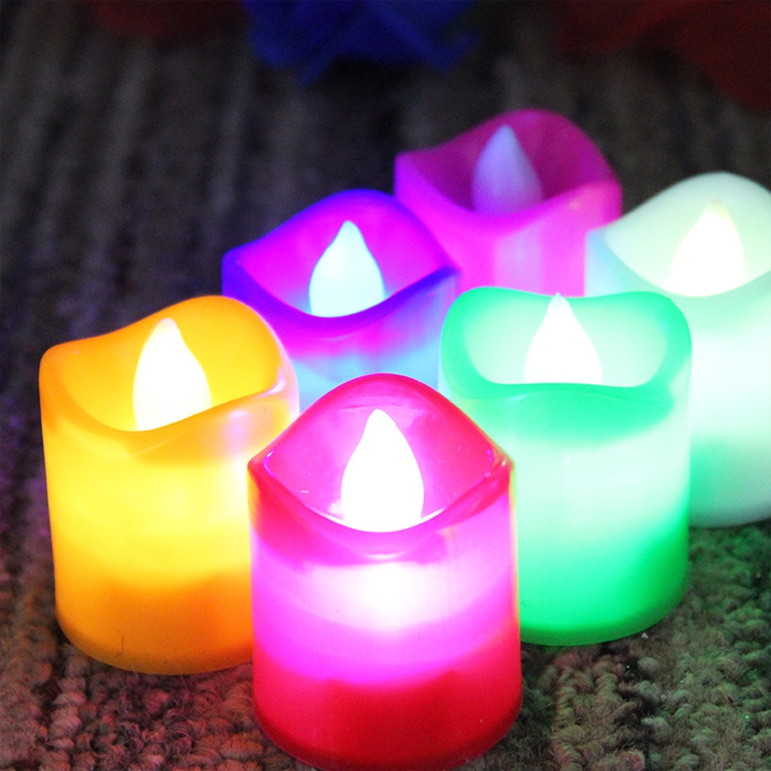 0241 Festival Decorative - LED Tealight Candles (Multi, 24 Pcs) DeoDap