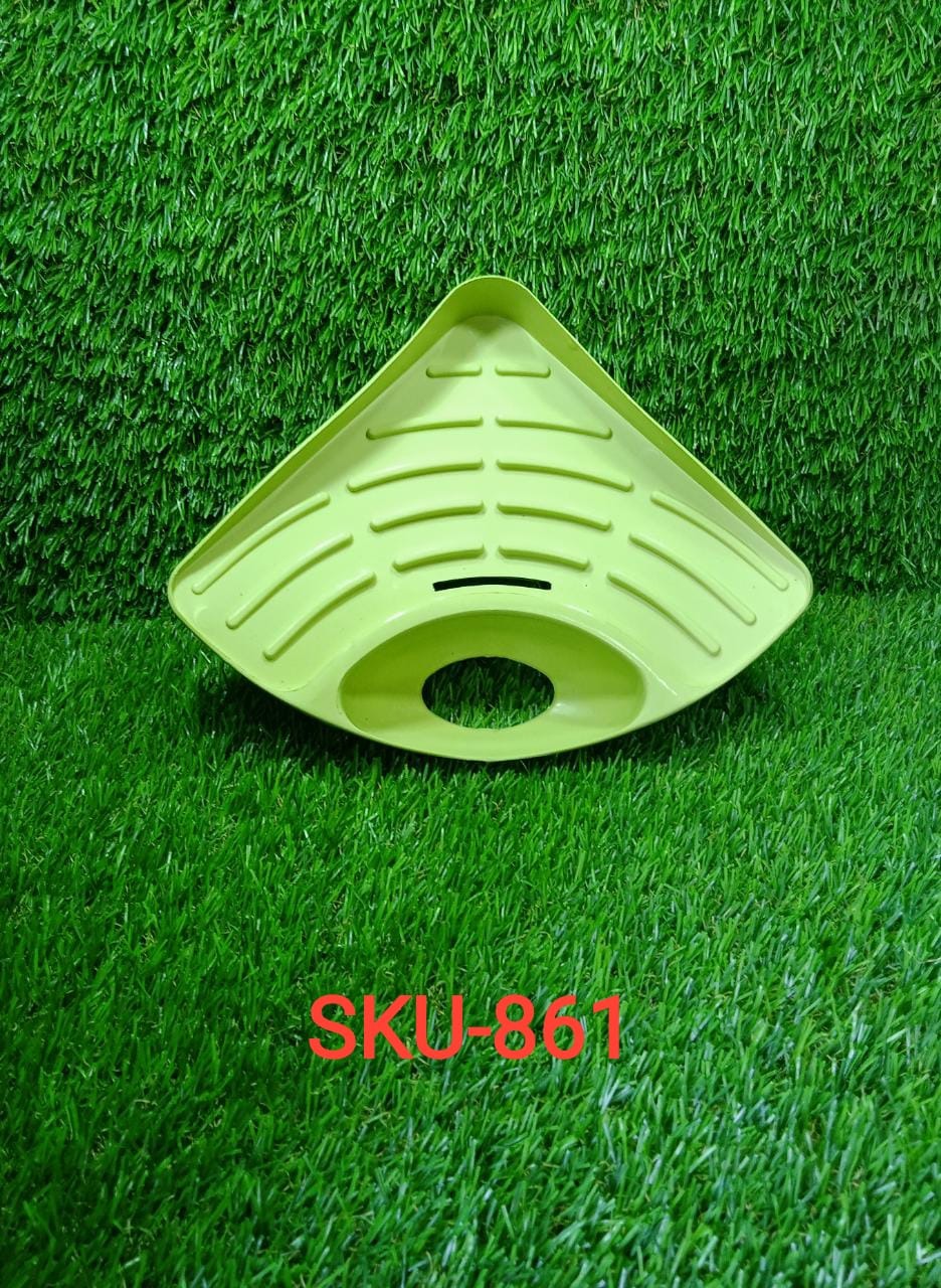 0861 Sink Strainer Basket Corner Kitchen Triangular Multi functional Drain Shelf DeoDap