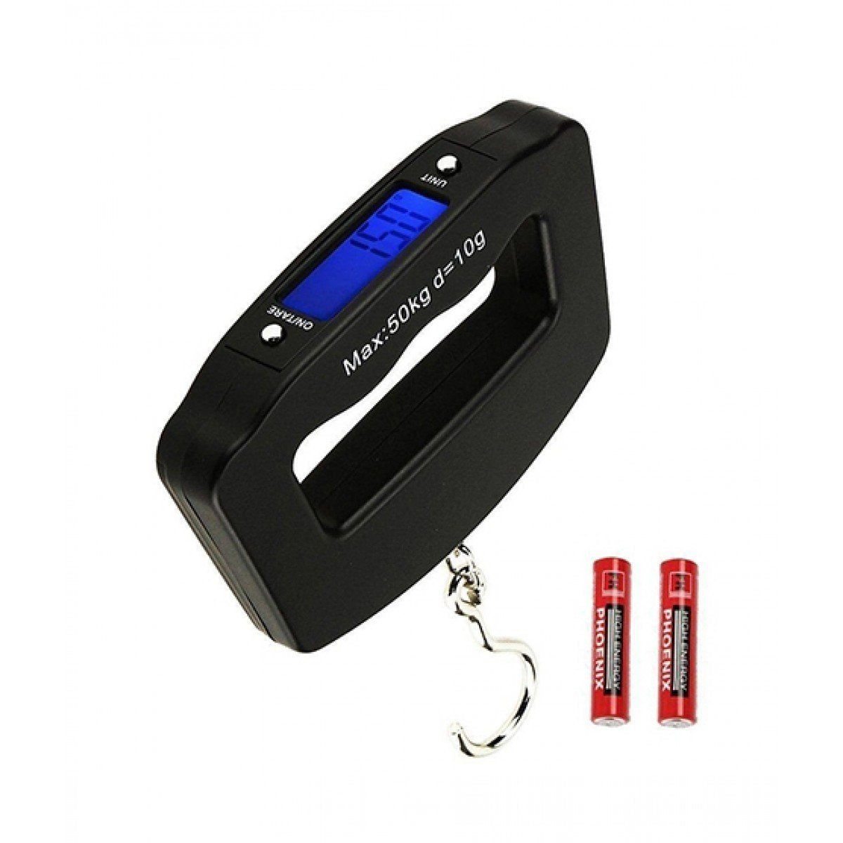 0548 Black Digital Portable Luggage Scale with LCD Backlight (50 kg) DeoDap