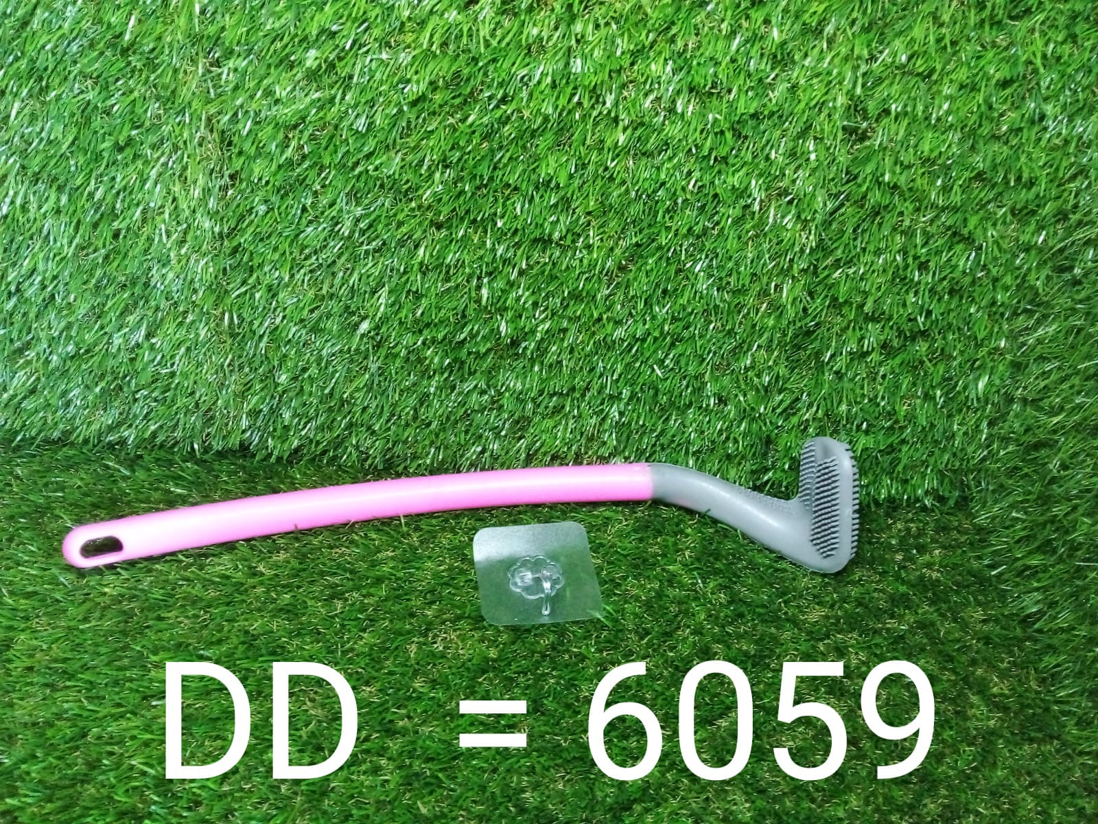 6059 Golf Shape Toilet Cleaner Brush  & Magic Sticker Holder DeoDap