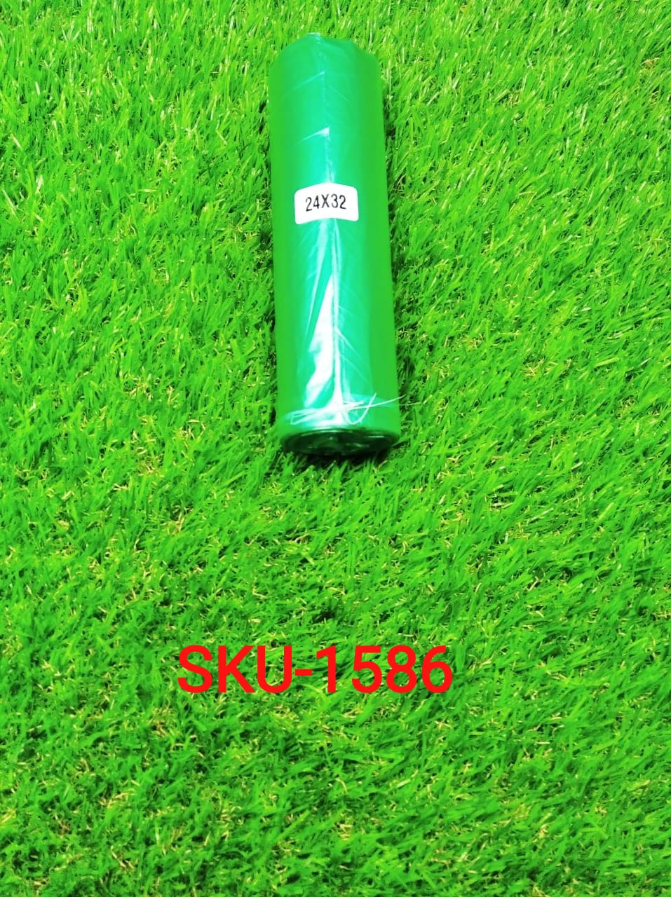 1586 Bio-degradable Eco Friendly Garbage/Trash Bags Rolls (24" x 32") (Green) (Pack of 20) DeoDap