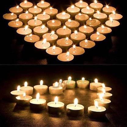 1222  Festival Decorative - LED Yellow Tealight Candles (White, 24 Pcs) DeoDap